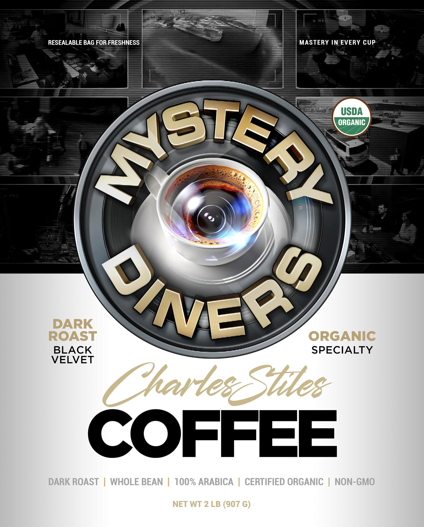 2LB Charles Stiles Organic Dark Roast Coffee