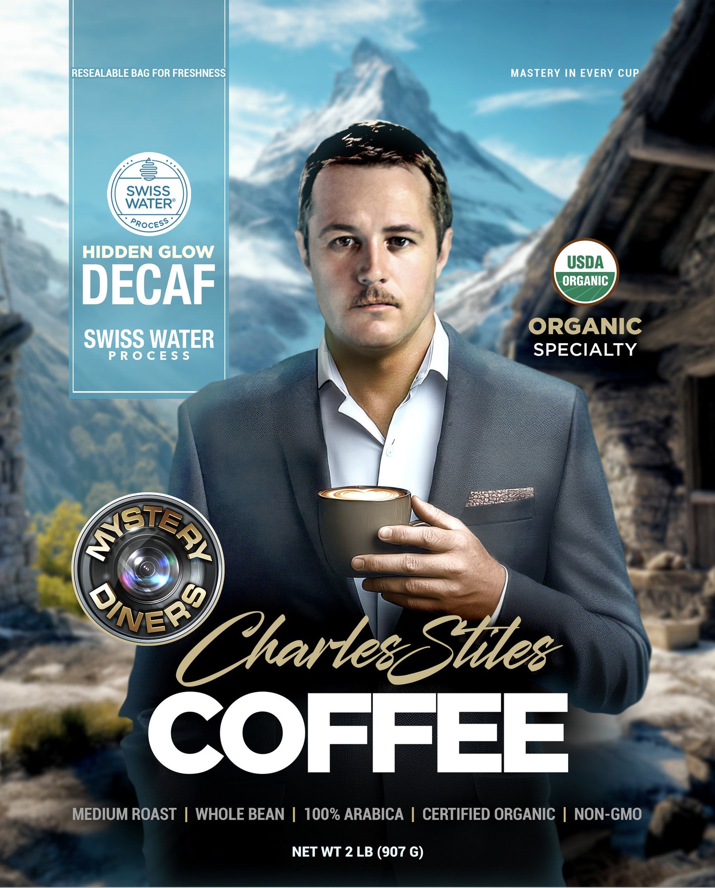 2LB Charles Stiles Organic Decaf Coffee