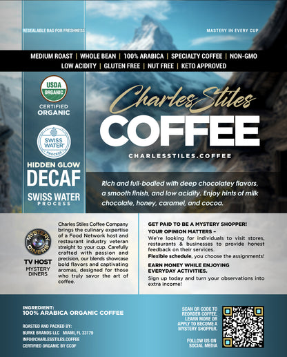 Hidden Glow Decaf – 2 lb Organic Swiss Water Process